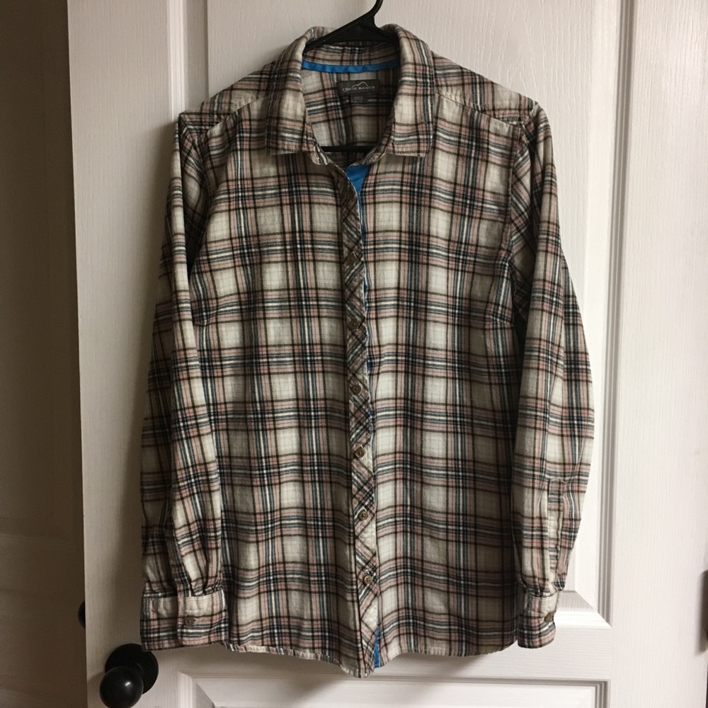 Eddie Bauer Ladies button down shirt, soft material.